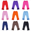 Vente chaude Enfants Ruffle Bottom Pantalon Outfit Mignon Nouveau-Né Vêtements Filles Triple Ruffle Pantalon En Gros